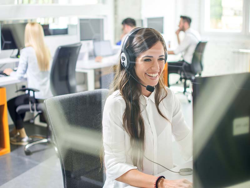 Woman Working in Dispatch Office